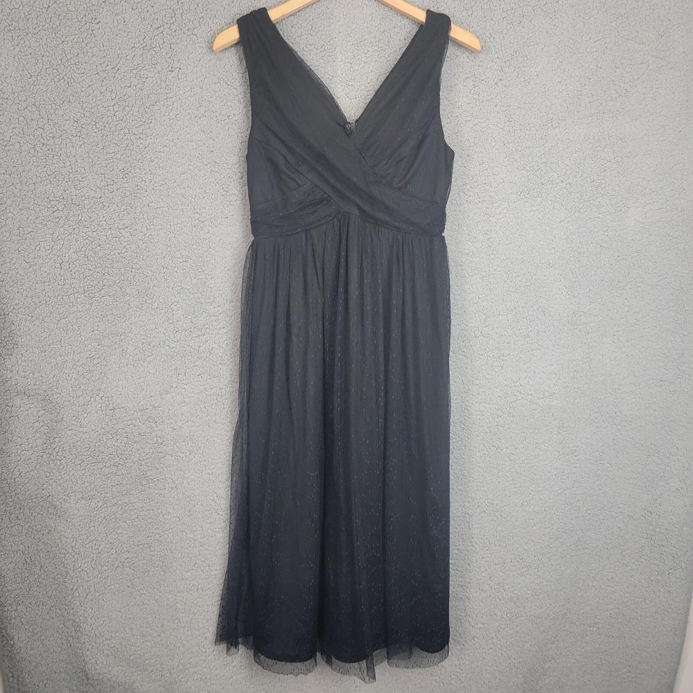 Lulus‎ mesmerized by you dotted tulle Midi dress Sleeveless Size M Lined
